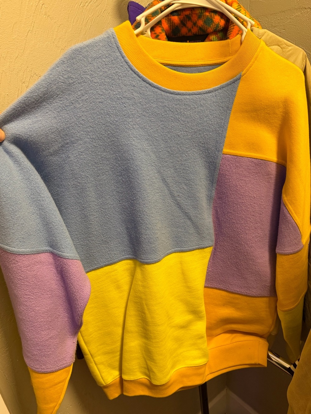 Palace Colour Block Crewneck, Pastel, from SS22. Size L, never worn